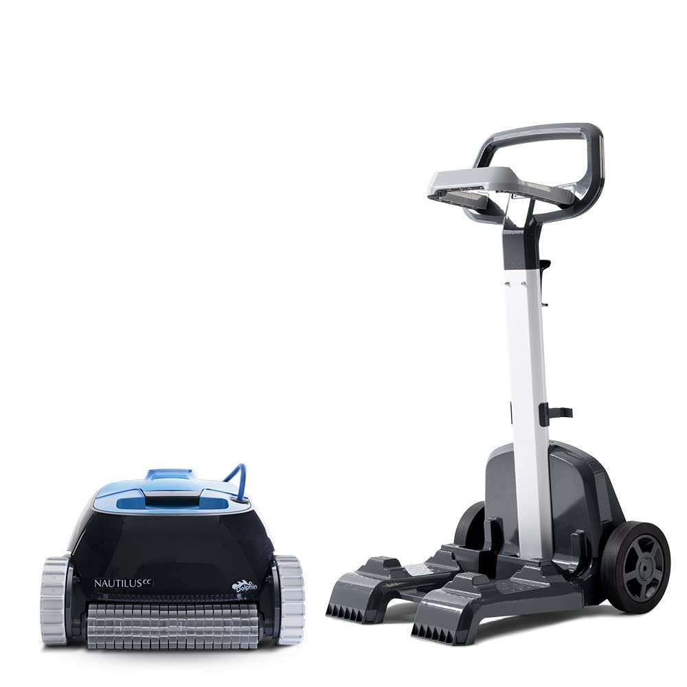 Dolphin Nautilus CC Automatic Robotic Pool Vacuum Cleaner, Wall Climbing Scrubber Brush, Top Load Filter Access, Ideal for Above/In-Ground Pools up to 33 FT in Length