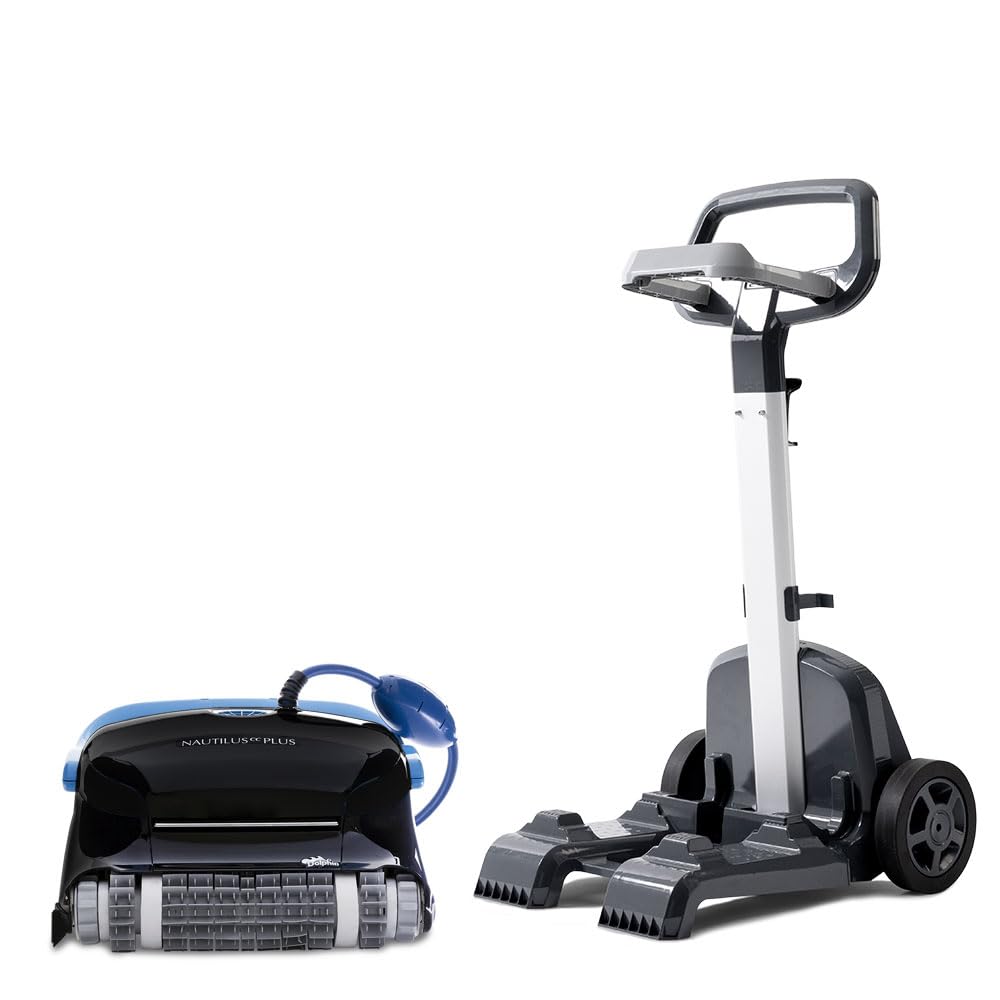 Dolphin Nautilus CC Automatic Robotic Pool Vacuum Cleaner, Wall Climbing Scrubber Brush, Top Load Filter Access, Ideal for Above/In-Ground Pools up to 33 FT in Length