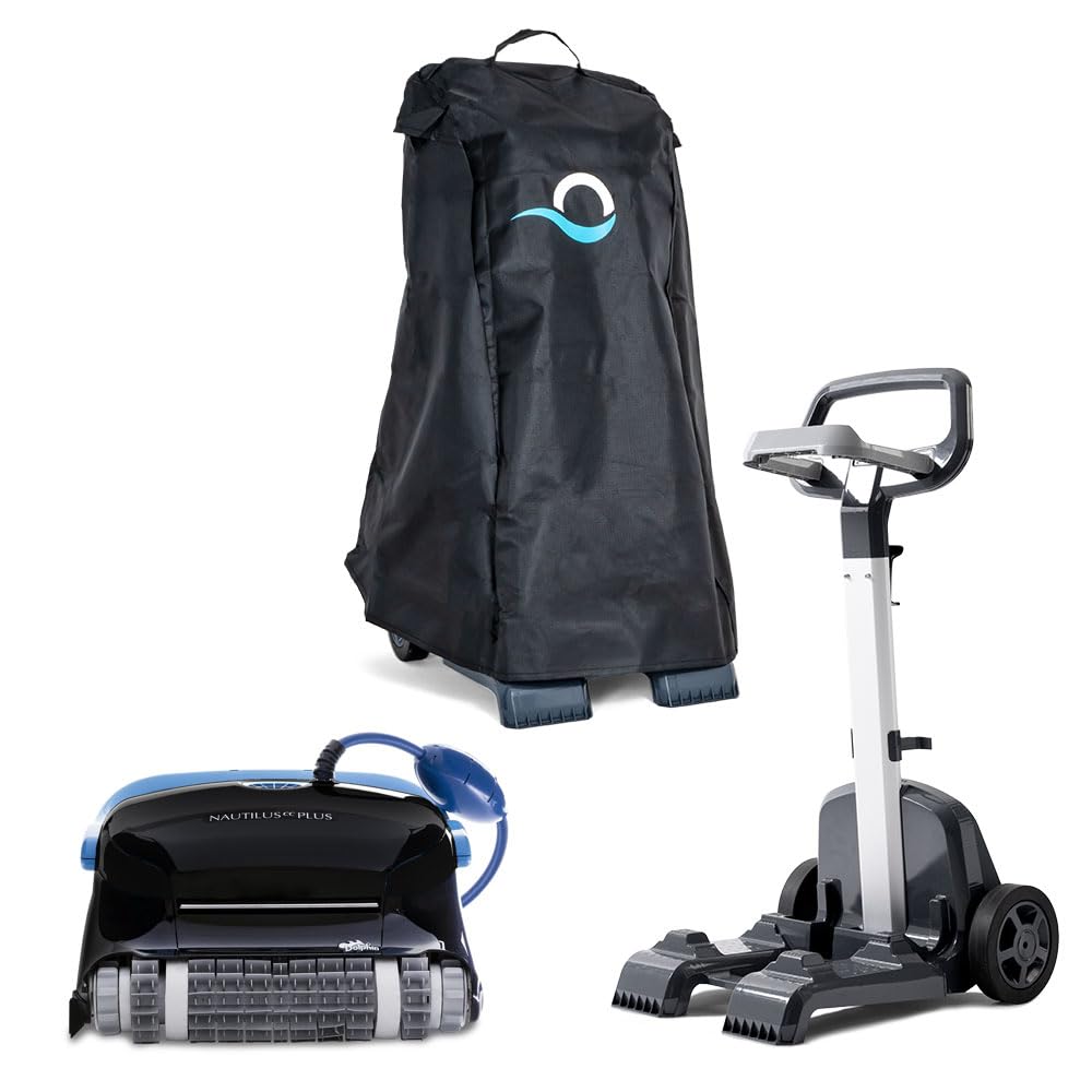 Dolphin Nautilus CC Automatic Robotic Pool Vacuum Cleaner, Wall Climbing Scrubber Brush, Top Load Filter Access, Ideal for Above/In-Ground Pools up to 33 FT in Length